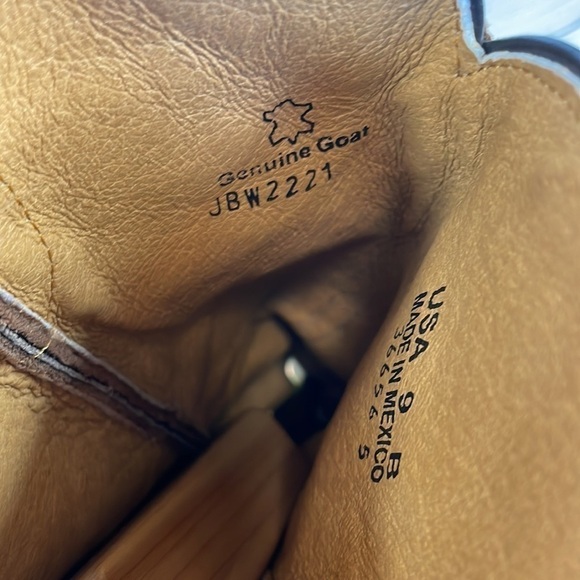 JB Dillion Brown Goatskin Embellished Snip Toe Western Boot - Picture 14 of 16